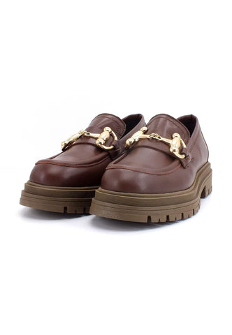 DIVINE FOLLIE Mocassino Morsetto Donna Cioccolato DF2234 - Sandrini Calzature e Abbigliamento