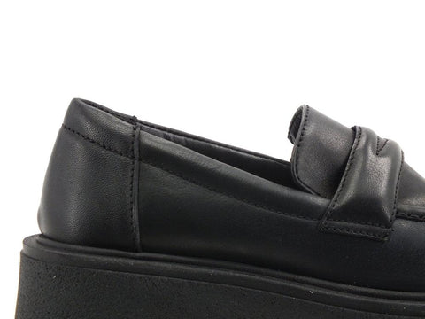 DIVINE FOLLIE Mocassino Pelle Bicolor Nero BR07 - Sandrini Calzature e Abbigliamento