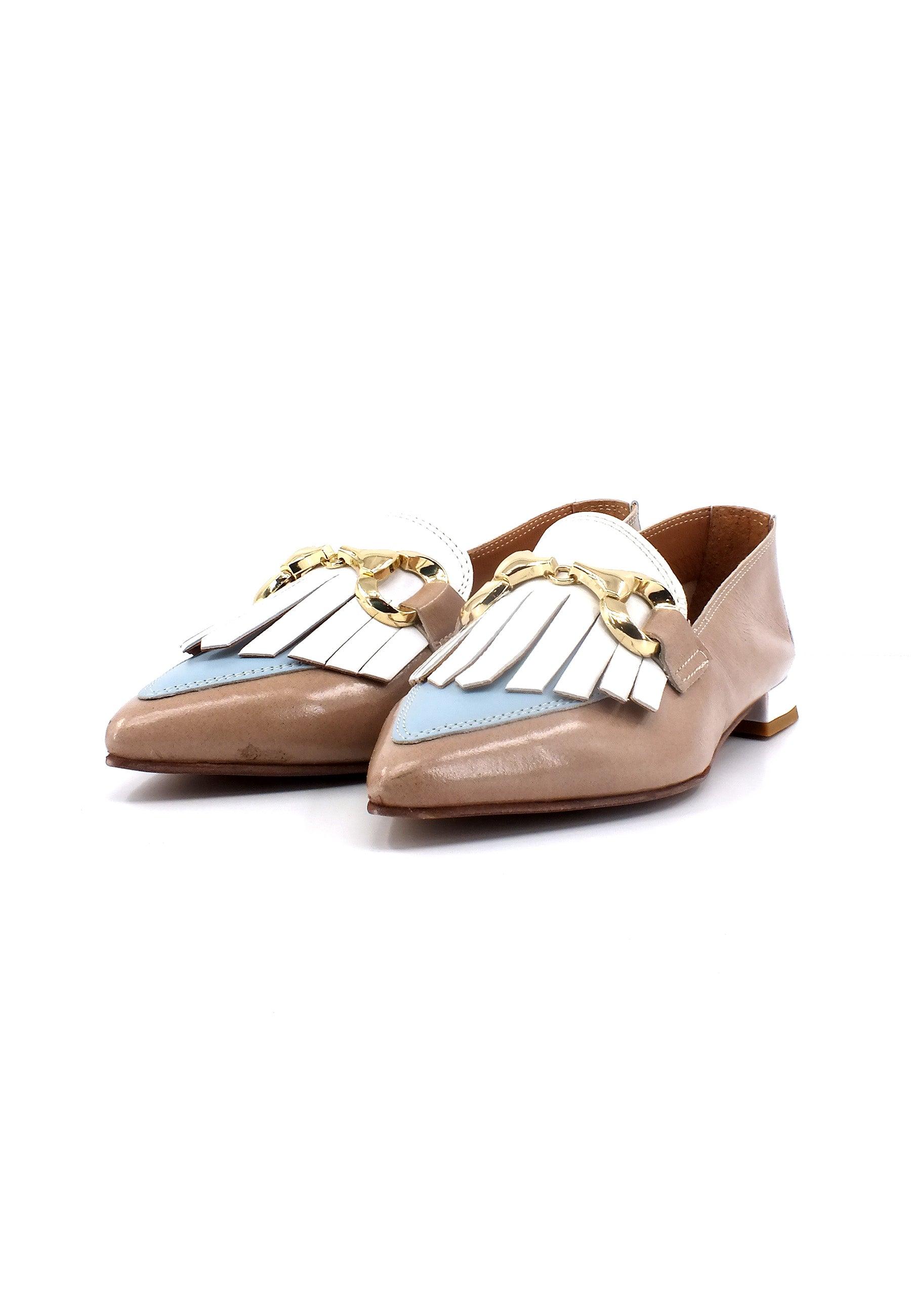 DIVINE FOLLIE Mocassino Punta Donna Corda Bianco 901-21F - Sandrini Calzature e Abbigliamento