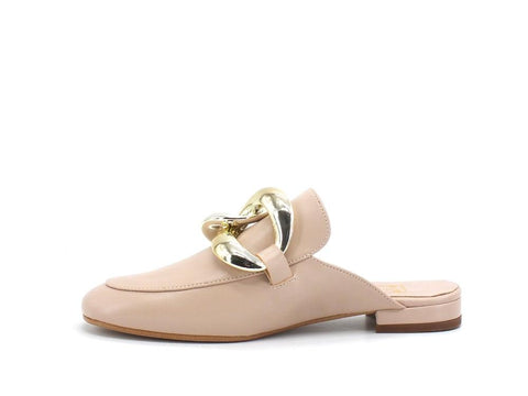 DIVINE FOLLIE Sabot Fibbia Laminato Cipria 190 - Sandrini Calzature e Abbigliamento