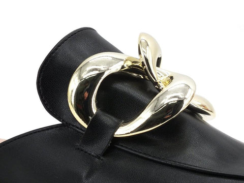 DIVINE FOLLIE Sabot Fibbia Laminato Nero 190 - Sandrini Calzature e Abbigliamento