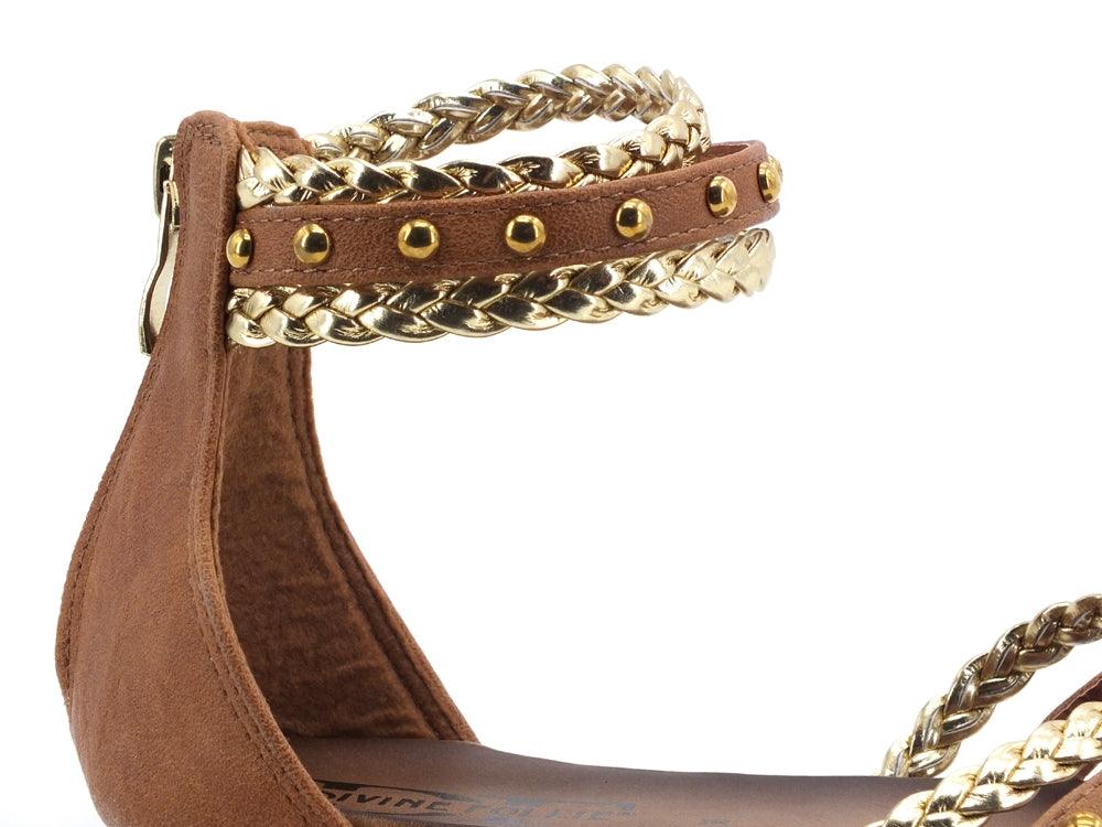 DIVINE FOLLIE Sandalo Bicolor Borchie - Sandrini Calzature e Abbigliamento