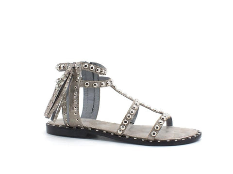 DIVINE FOLLIE Sandalo Listini Borchie Polvere Grigio 14-2063SACHA - Sandrini Calzature e Abbigliamento