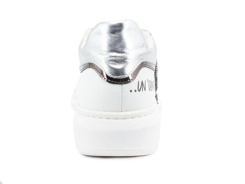 DIVINE FOLLIE Sneaker Platform Diamante Strass Bianco GIO6084E - Sandrini Calzature e Abbigliamento