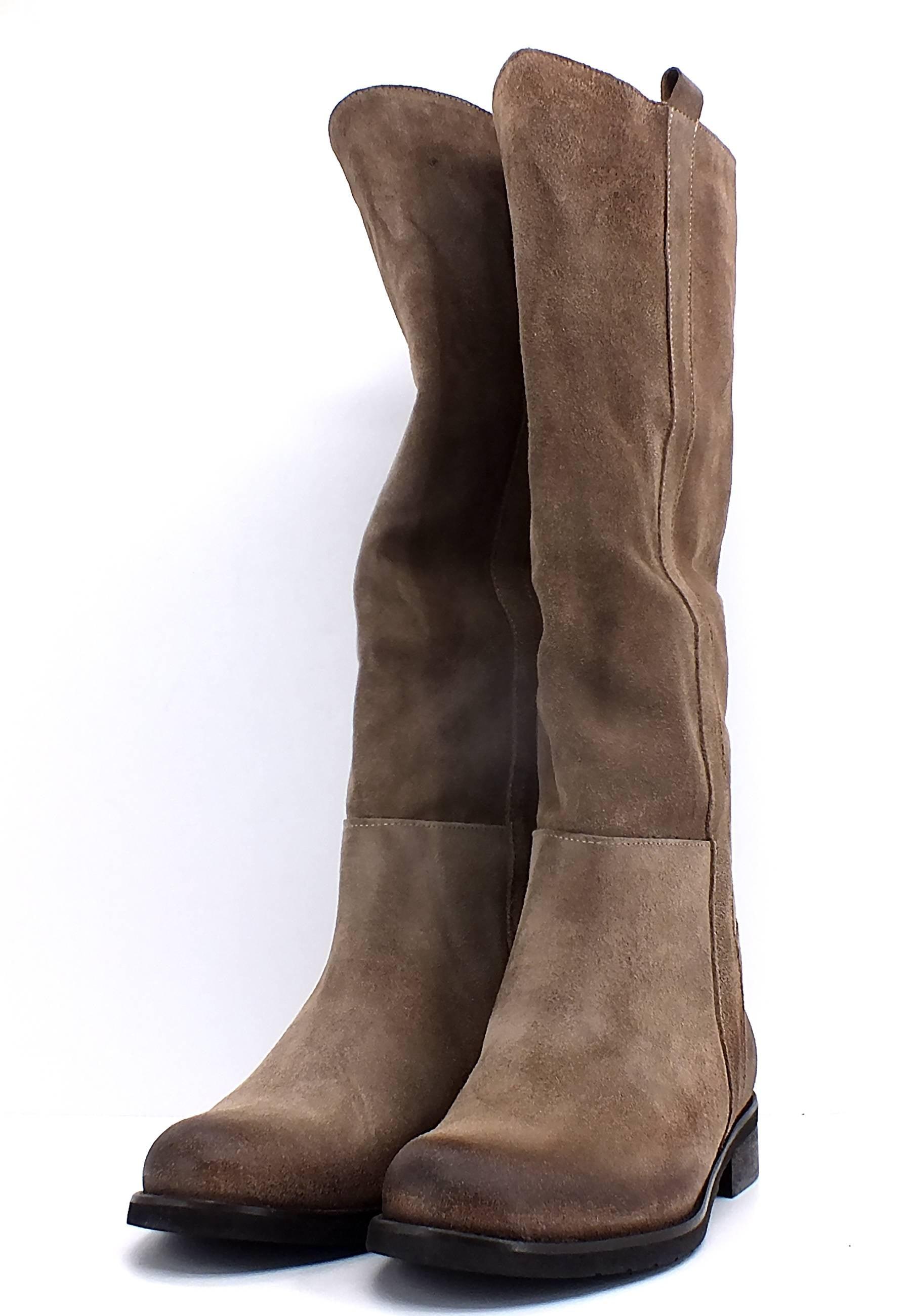 DIVINE FOLLIE Stivale Cavallerizza Donna Marrone Taupe DF2222 - Sandrini Calzature e Abbigliamento