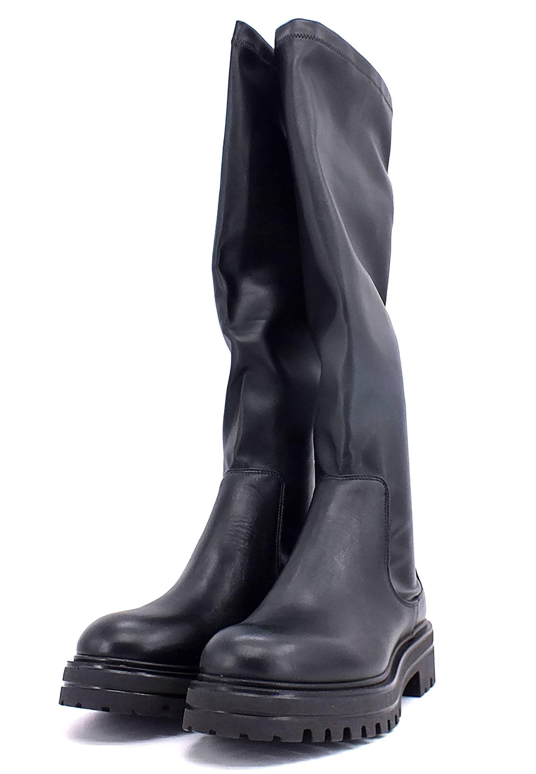 DIVINE FOLLIE Stivale Elastic Donna Nero 8719 - Sandrini Calzature e Abbigliamento