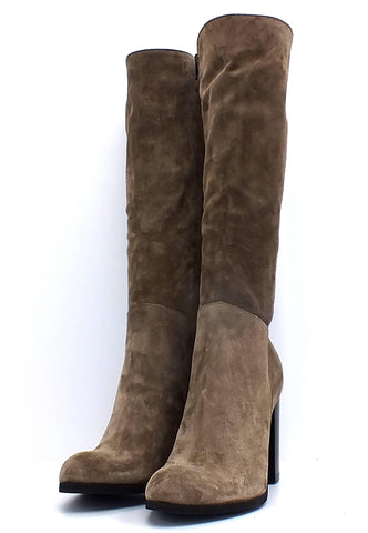 DIVINE FOLLIE Stivale Tacco Largo Donna Marrone Taupe ST07 - Sandrini Calzature e Abbigliamento