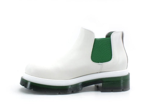 DIVINE FOLLIE Stivaletto Polacco Carrarmato Bicolor White Green CD01 - Sandrini Calzature e Abbigliamento