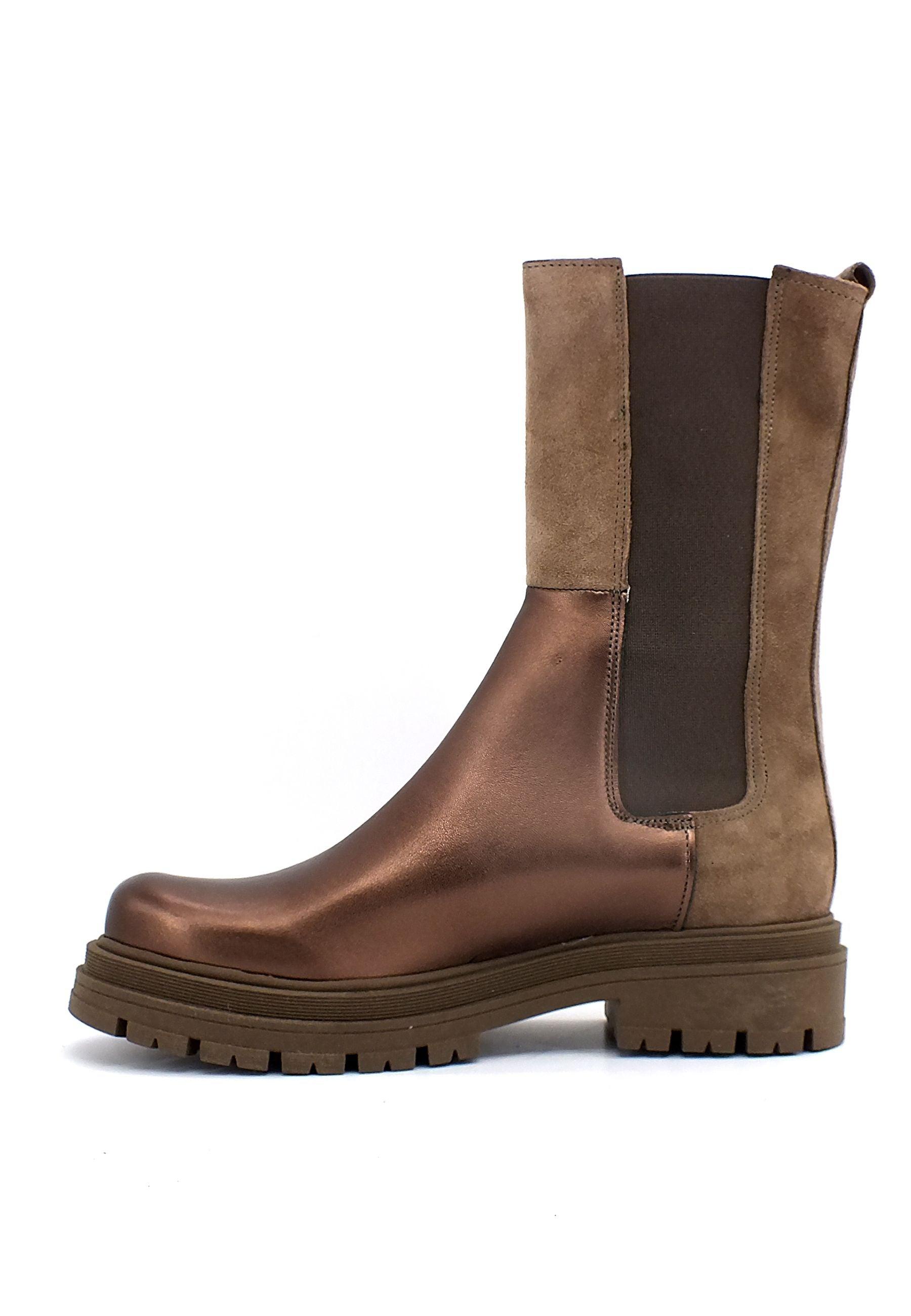 DIVINE FOLLIE Stivaletto Polacco Donna Leopard Bronzo Maculato DF639 - Sandrini Calzature e Abbigliamento