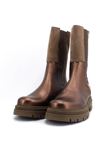 DIVINE FOLLIE Stivaletto Polacco Donna Leopard Bronzo Maculato DF639 - Sandrini Calzature e Abbigliamento