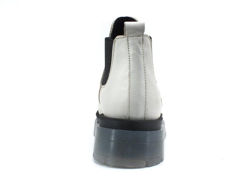 DIVINE FOLLIE Stivaletto Polacco Elastici Bicolor Carrarmato Off White Ice DFB04 - Sandrini Calzature e Abbigliamento