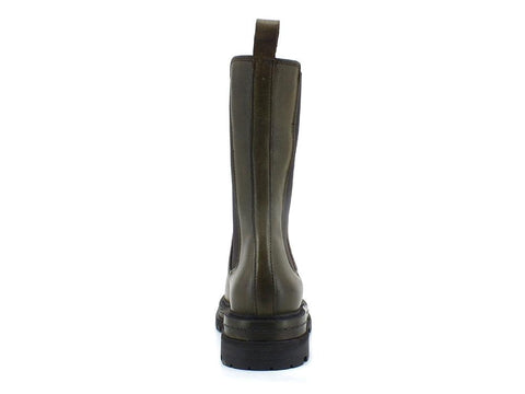 DIVINE FOLLIE Stivaletto Polacco Elastici Bicolor Verde Oliva BRISTOL03 - Sandrini Calzature e Abbigliamento