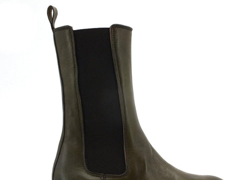 DIVINE FOLLIE Stivaletto Polacco Elastici Bicolor Verde Oliva BRISTOL03 - Sandrini Calzature e Abbigliamento