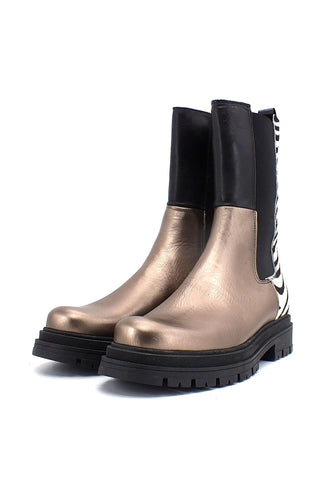 DIVINE FOLLIE Stivaletto Polacco Hi Donna Fantasia Zebrato DF639 - Sandrini Calzature e Abbigliamento