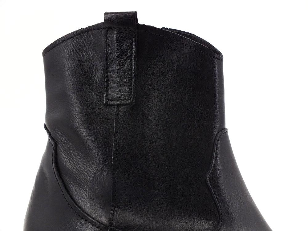 DIVINE FOLLIE Texano Pelle Ricamo Nero DF611 - Sandrini Calzature e Abbigliamento