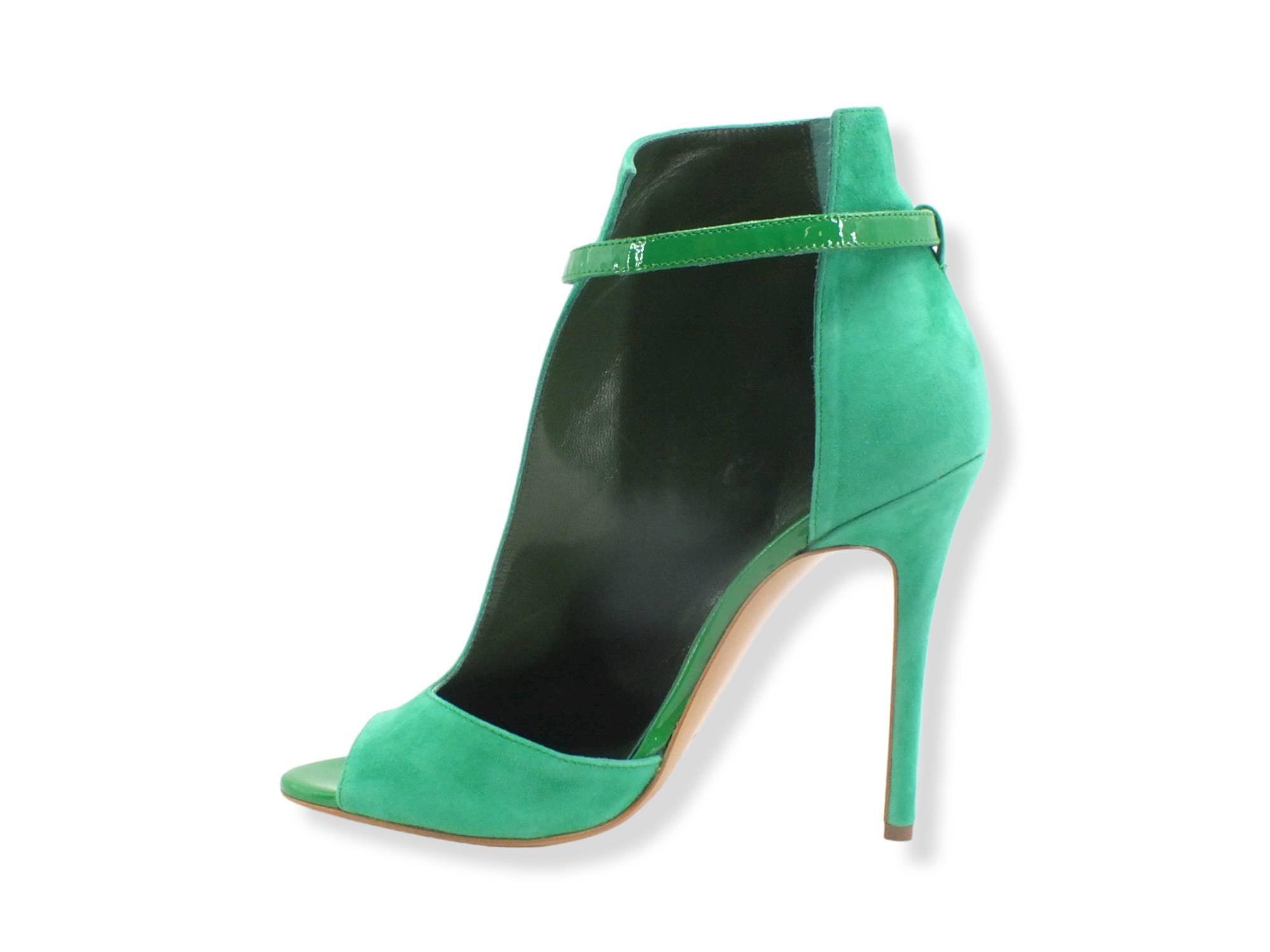 DIVINE FOLLIE Tronchetto Tacco Alto Fibbia Verde ATTRAENTE - Sandrini Calzature e Abbigliamento