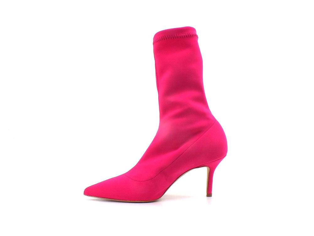 DIVINE FOLLIE Tronchetto Tacco Punta Rosa Fuxia MIRIAM - Sandrini Calzature e Abbigliamento