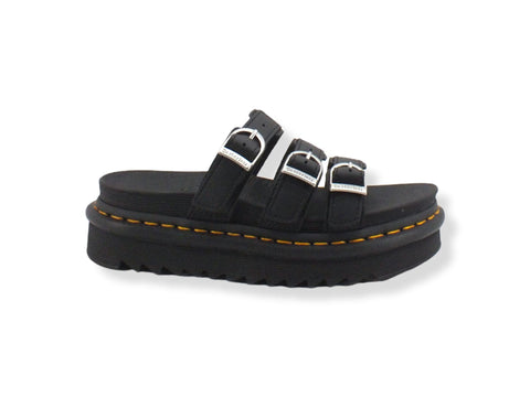 DR. MARTENS Blaire Slide 3 Fibbie Ciabatta Donna Black BLAIRE-254560001 - Sandrini Calzature e Abbigliamento
