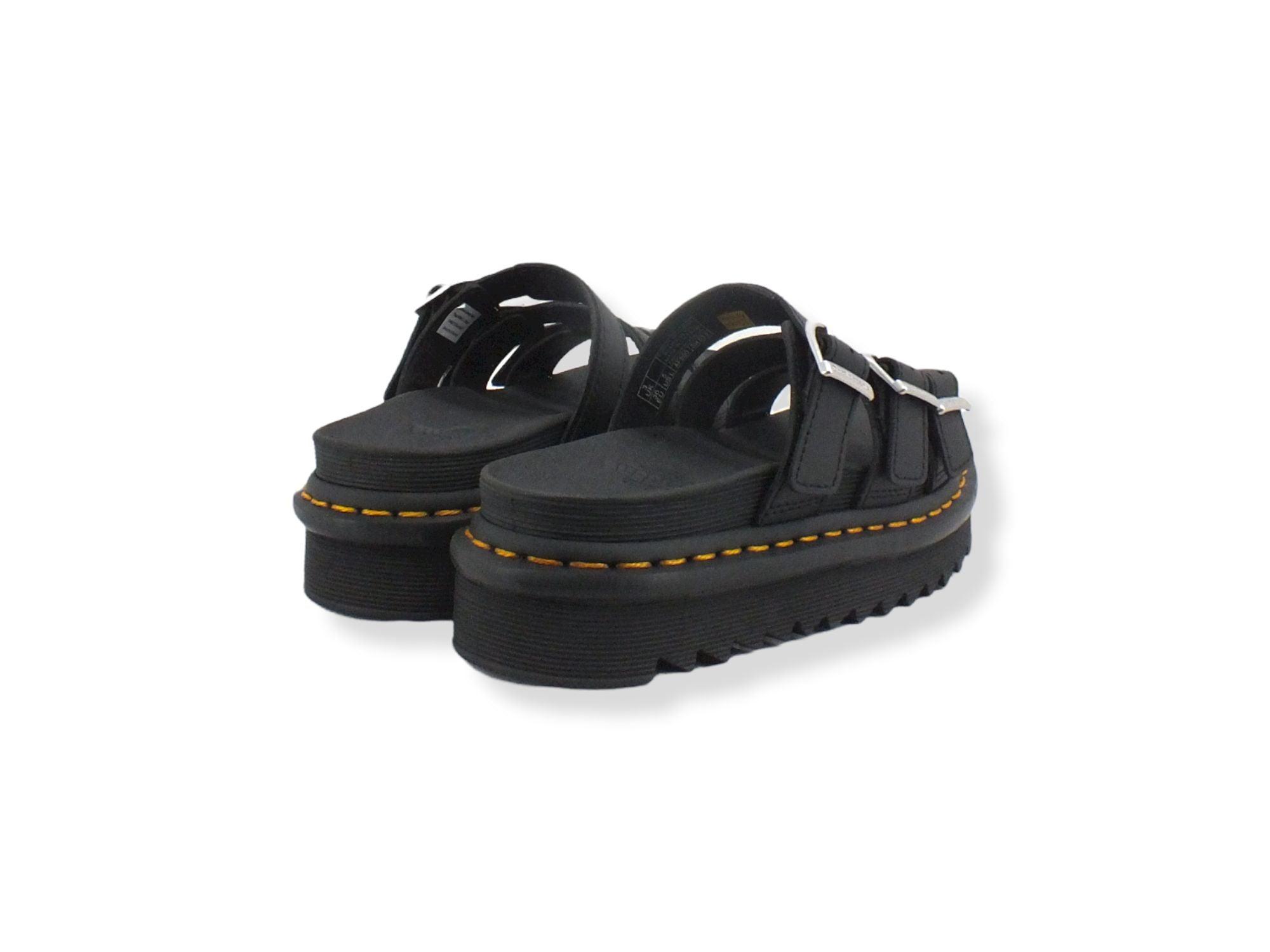 DR. MARTENS Blaire Slide 3 Fibbie Ciabatta Donna Black BLAIRE-254560001 - Sandrini Calzature e Abbigliamento