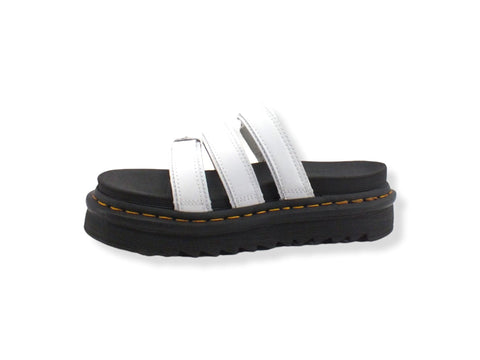 DR. MARTENS Blaire Slide 3 Fibbie Ciabatta Donna White BLAIRE-25456100 - Sandrini Calzature e Abbigliamento