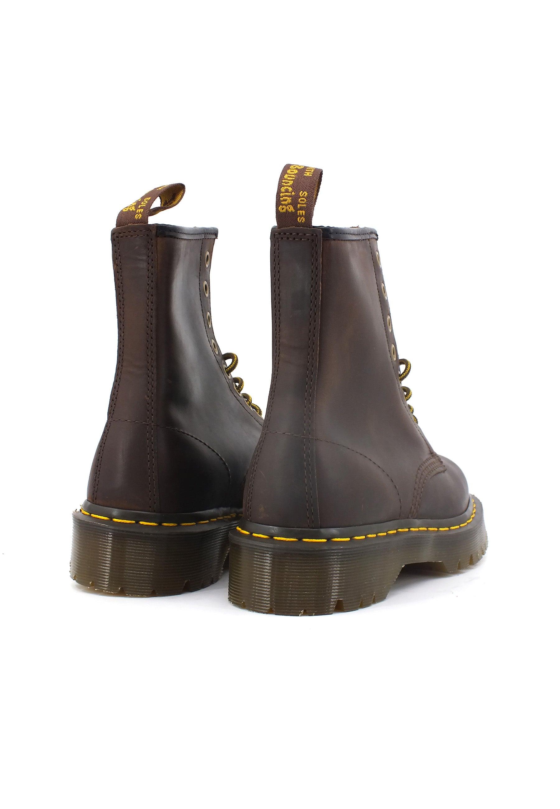 DR. MARTENS Crazy Horse Stivaletto Anfibio Donna Dark Brown 1460-BEX-27894201 - Sandrini Calzature e Abbigliamento