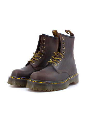 DR. MARTENS Crazy Horse Stivaletto Anfibio Donna Dark Brown 1460-BEX-27894201 - Sandrini Calzature e Abbigliamento