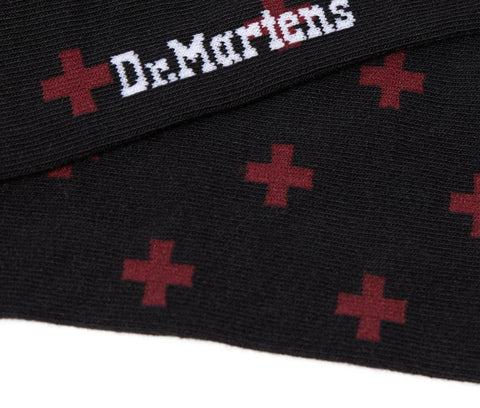 DR. MARTENS Cross Logo Sock Calzini Black Cherry Red AC623002 - Sandrini Calzature e Abbigliamento