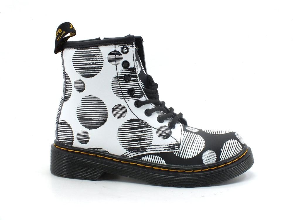 DR. MARTENS Polka Dot Kids Hydro Anfibio Pois Black White 1460Y-27076009 - Sandrini Calzature e Abbigliamento