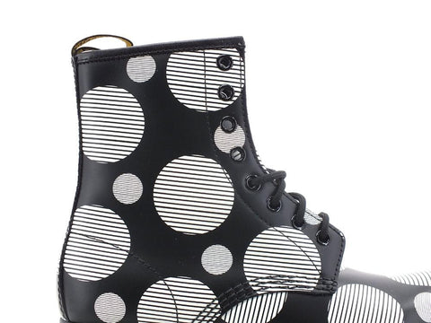 DR. MARTENS Polka Dot Smooth Anfibio Pois Black White 1460-26876009 - Sandrini Calzature e Abbigliamento