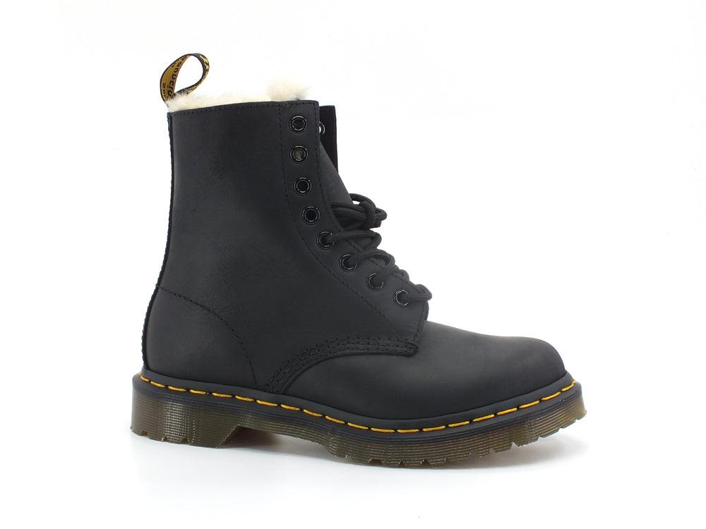 DR. MARTENS Serena Burnished Wyoming Anfibio Pelo Black 1460-21797001 - Sandrini Calzature e Abbigliamento