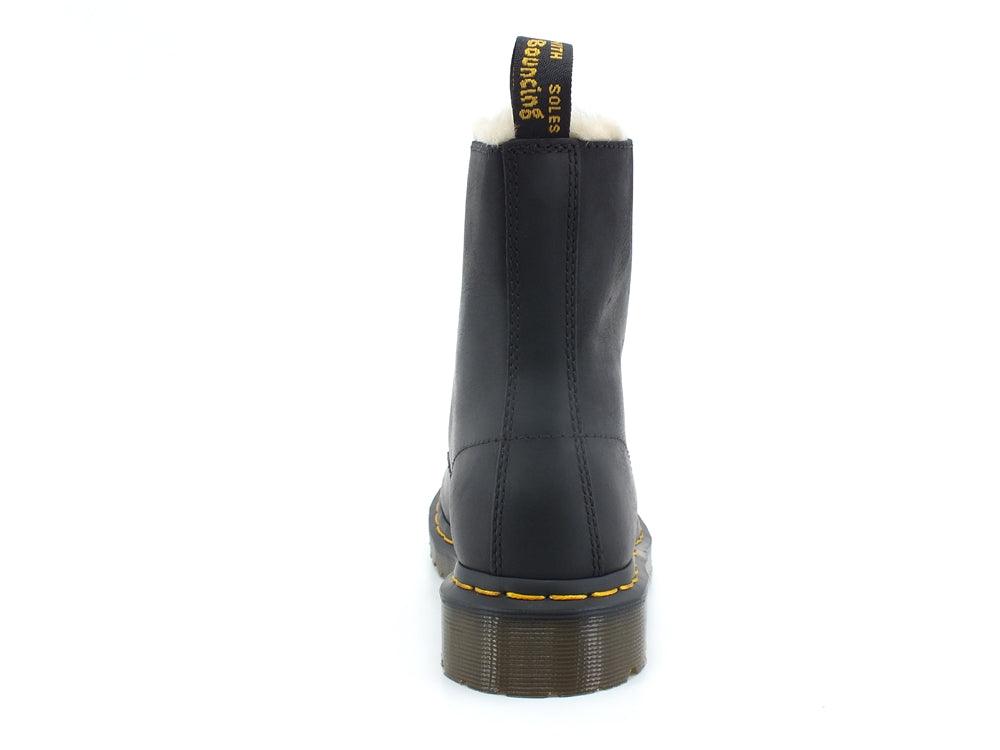 DR. MARTENS Serena Burnished Wyoming Anfibio Pelo Black 1460-21797001 - Sandrini Calzature e Abbigliamento