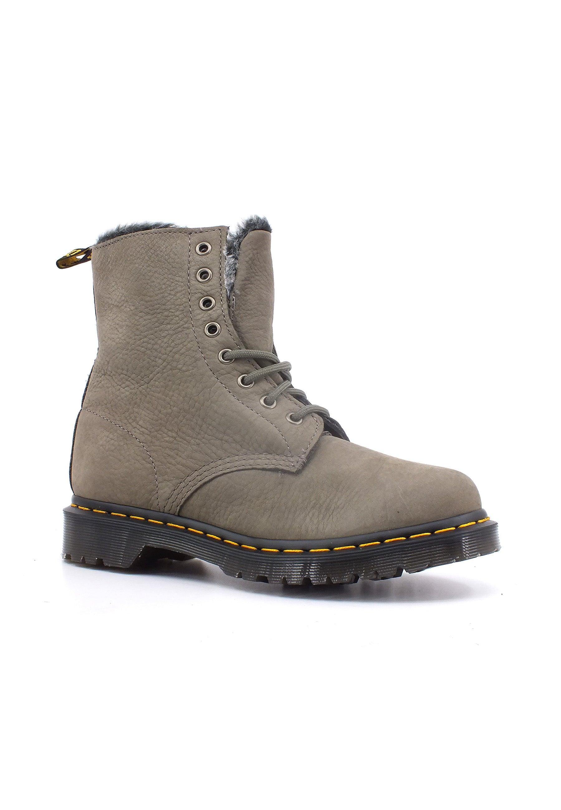 DR. MARTENS Stivaletto Anfibio Pelo Donna Nickel Grey 1460-SERENA-30953059 - Sandrini Calzature e Abbigliamento