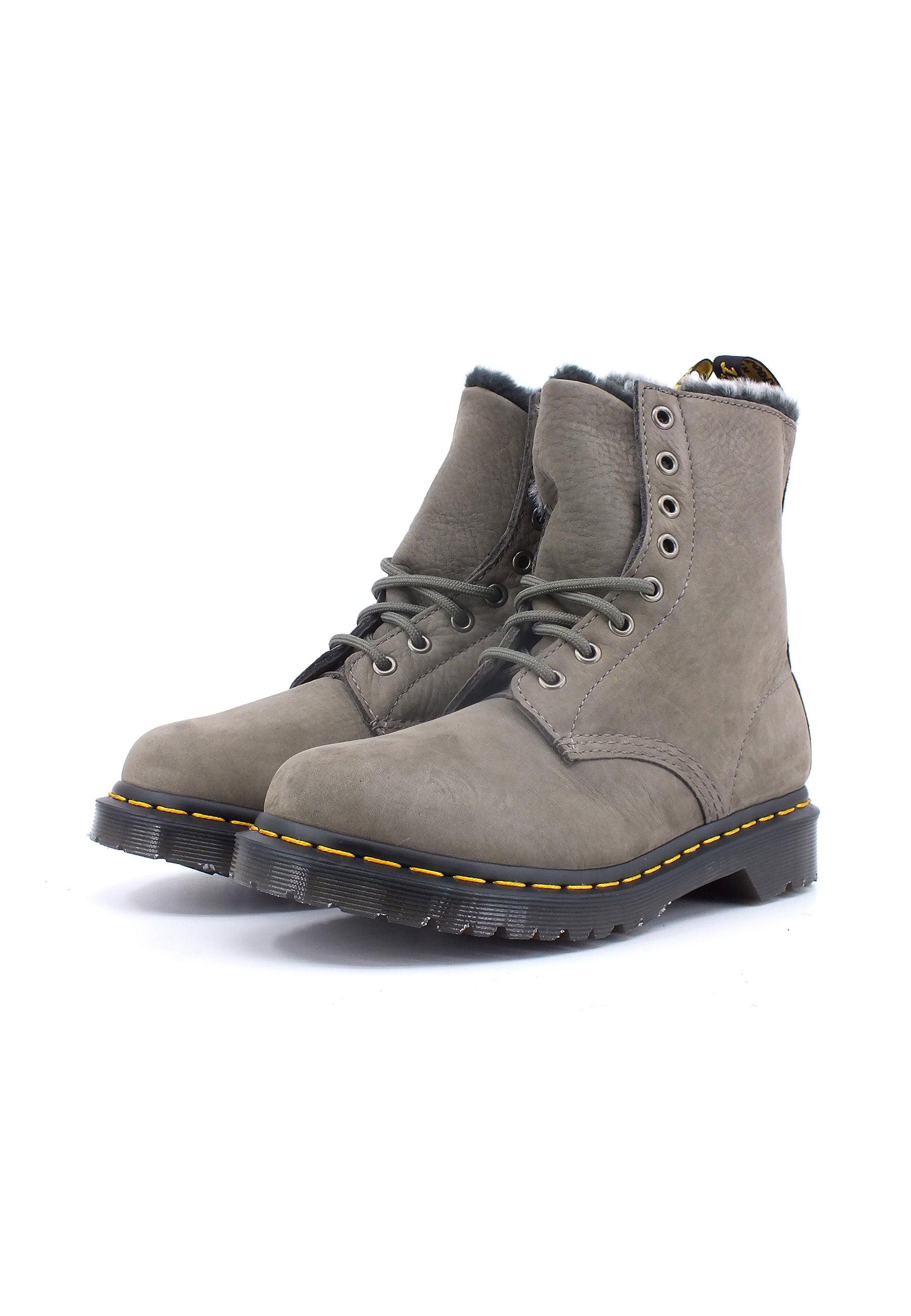 DR. MARTENS Stivaletto Anfibio Pelo Donna Nickel Grey 1460-SERENA-30953059 - Sandrini Calzature e Abbigliamento