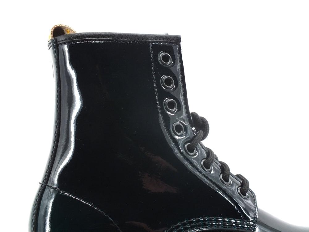 DR. MARTENS Vegan Gloss Pull Up Anfibio Black Green 1460-VEGAN-26887431 - Sandrini Calzature e Abbigliamento