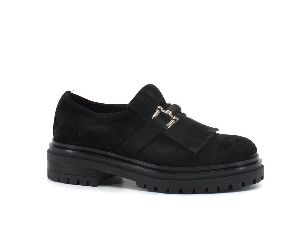 E'MIA Mocassino Frange Nero PETRA - Sandrini Calzature e Abbigliamento