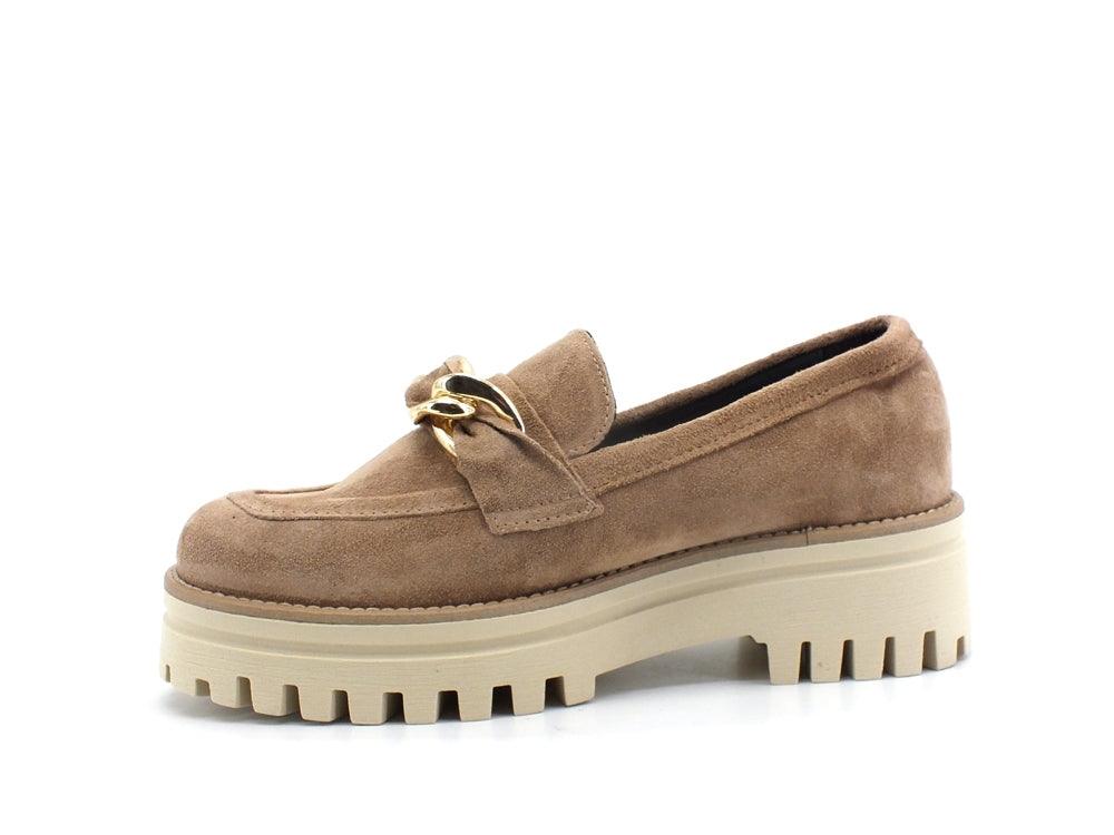 E'MIA Mocassino Suede Combact Birra Beige KLEA - Sandrini Calzature e Abbigliamento