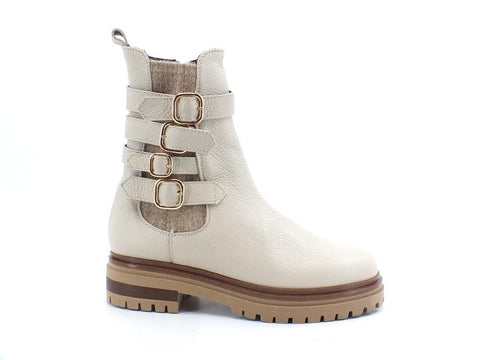 E' MIA Stivale Carrarmato Zip Beige AGATA - Sandrini Calzature e Abbigliamento