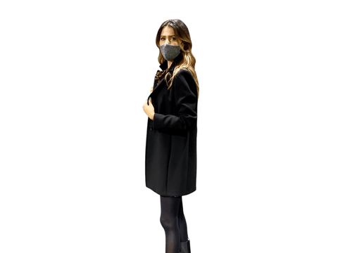 EMME MARELLA Cappotto Bottoni Nero RASOIO - Sandrini Calzature e Abbigliamento