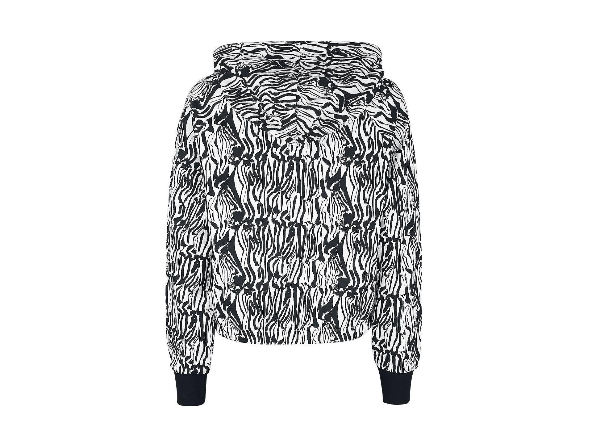 FILA Breza AOP Felpa Zebra Cropped Donna Abstrack Bianco Nero FAW0125 - Sandrini Calzature e Abbigliamento