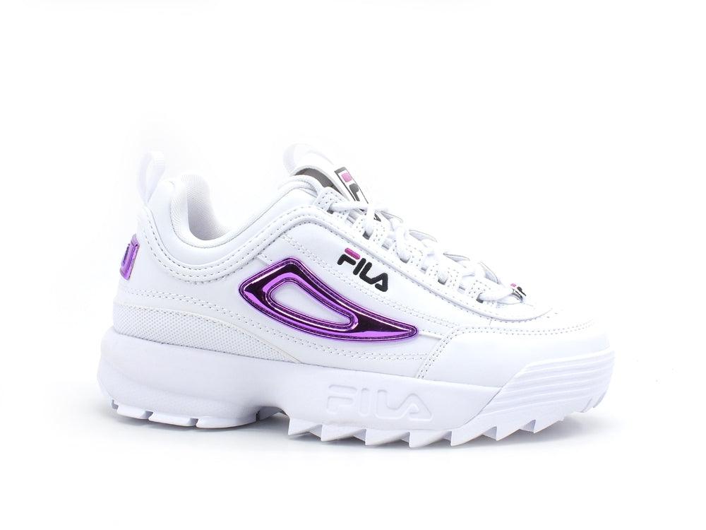 FILA Disruptor Wmn Sneaker Donna White Purple Cactus Flower 1011237.95A - Sandrini Calzature e Abbigliamento