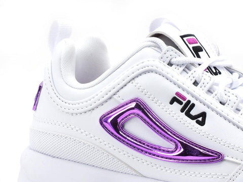 FILA Disruptor Wmn Sneaker Donna White Purple Cactus Flower 1011237.95A - Sandrini Calzature e Abbigliamento