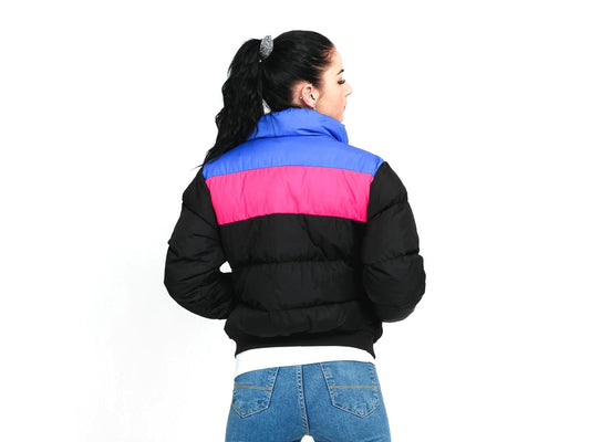 FILA Women Iris Puffer Jacket Giubbotto Piumino Black Blue Pink 683493 - Sandrini Calzature e Abbigliamento