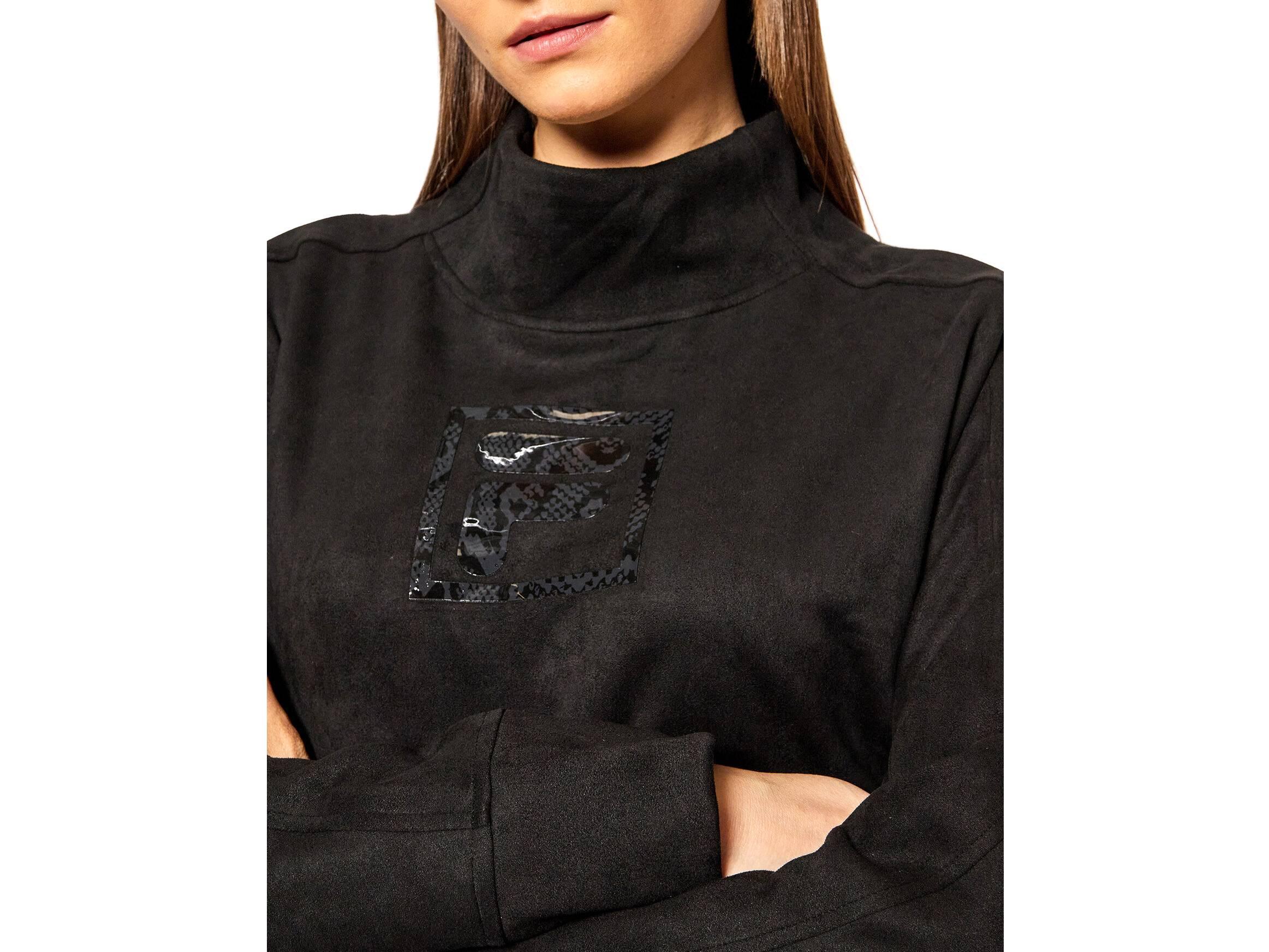 FILA Women Priti Longsleeve Shirt Felpa Black 689147 - Sandrini Calzature e Abbigliamento