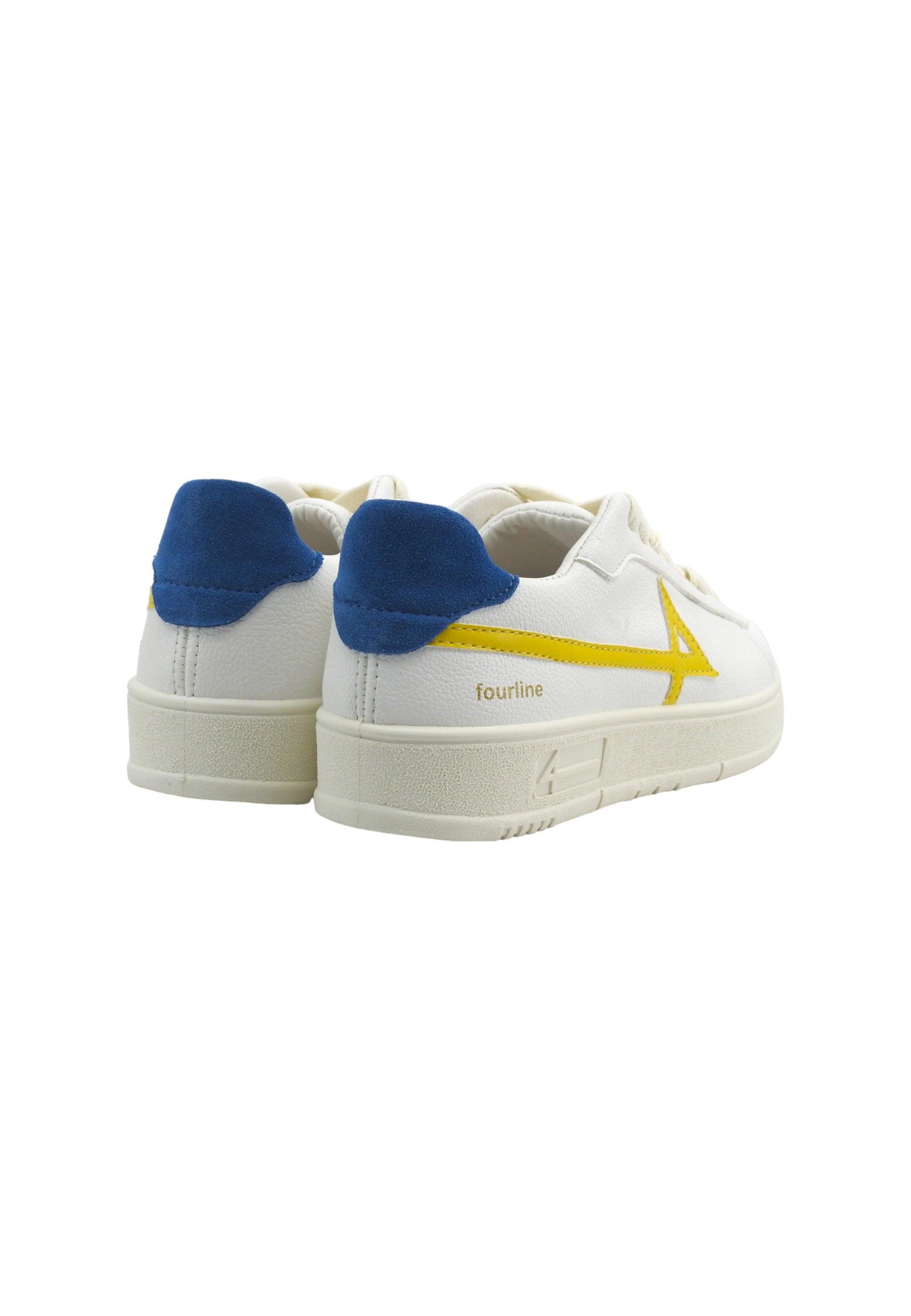 FOURLINE Sneaker Donna Yellow Blue Bianco X503 - Sandrini Calzature e Abbigliamento