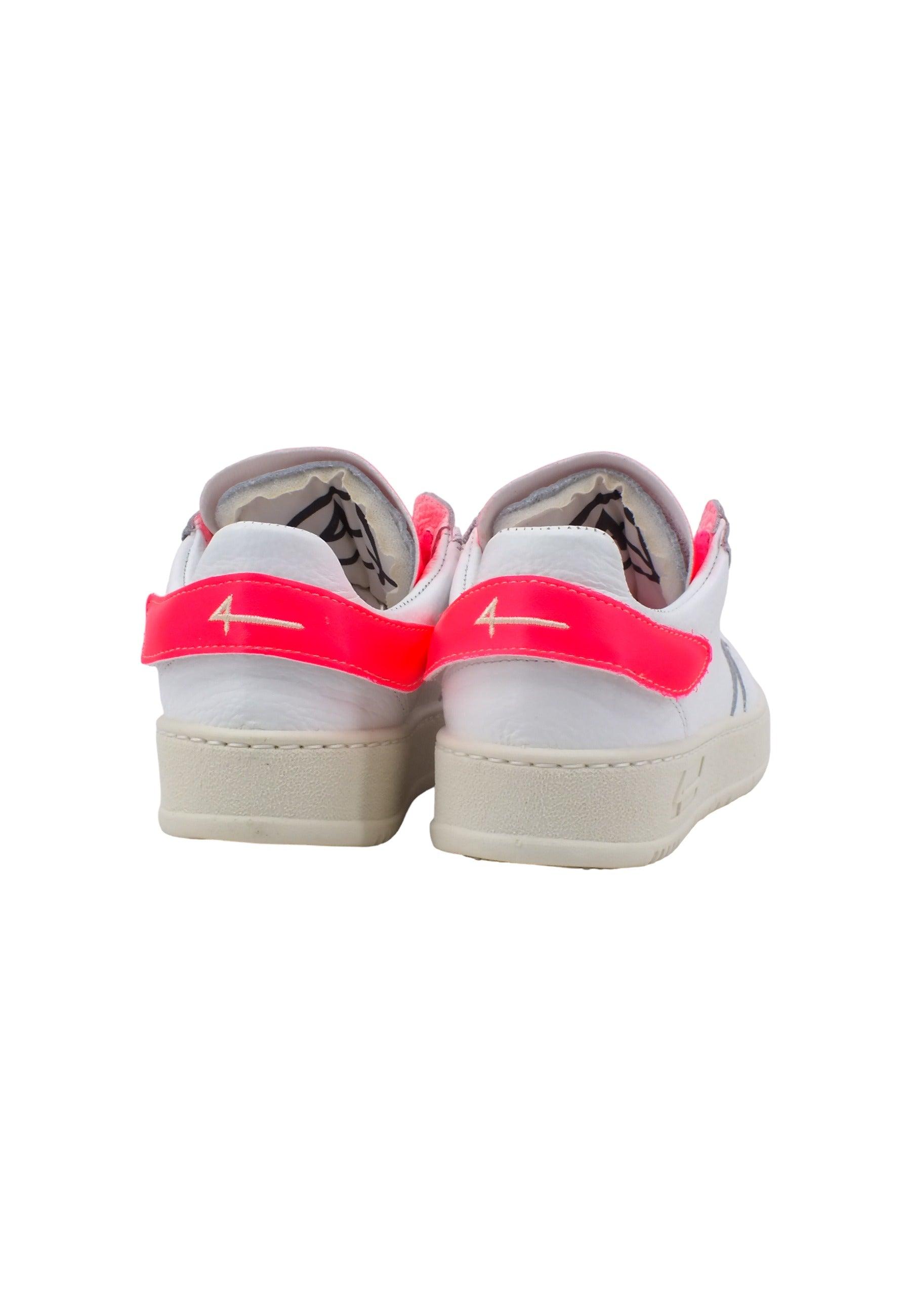 FOURLINE Sneaker Low Max Donna Bianco Rosa Fluo X81 - Sandrini Calzature e Abbigliamento