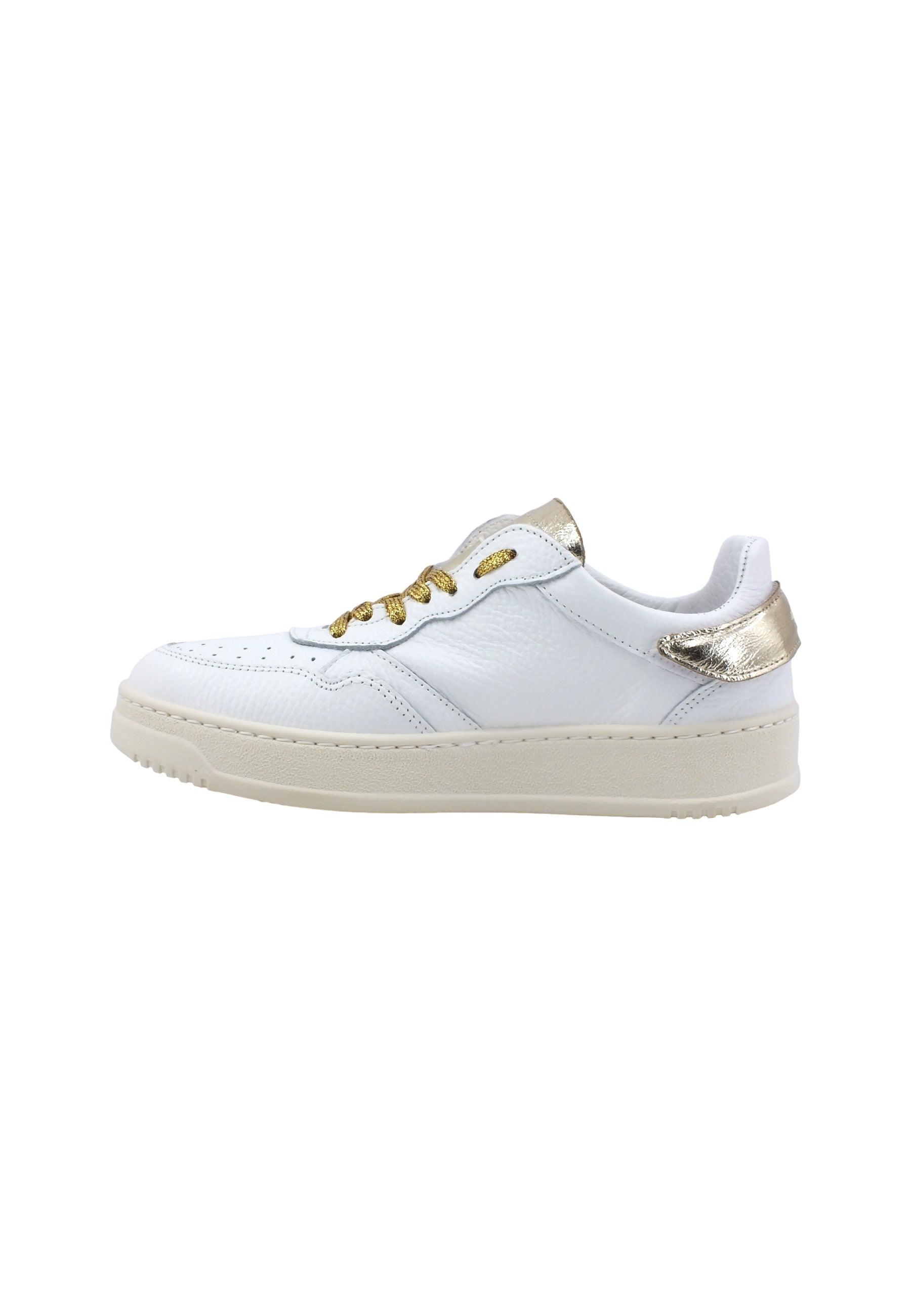 FOURLINE Sneaker Low Max Sneaker Donna Bianco Lamè Oro X93 - Sandrini Calzature e Abbigliamento