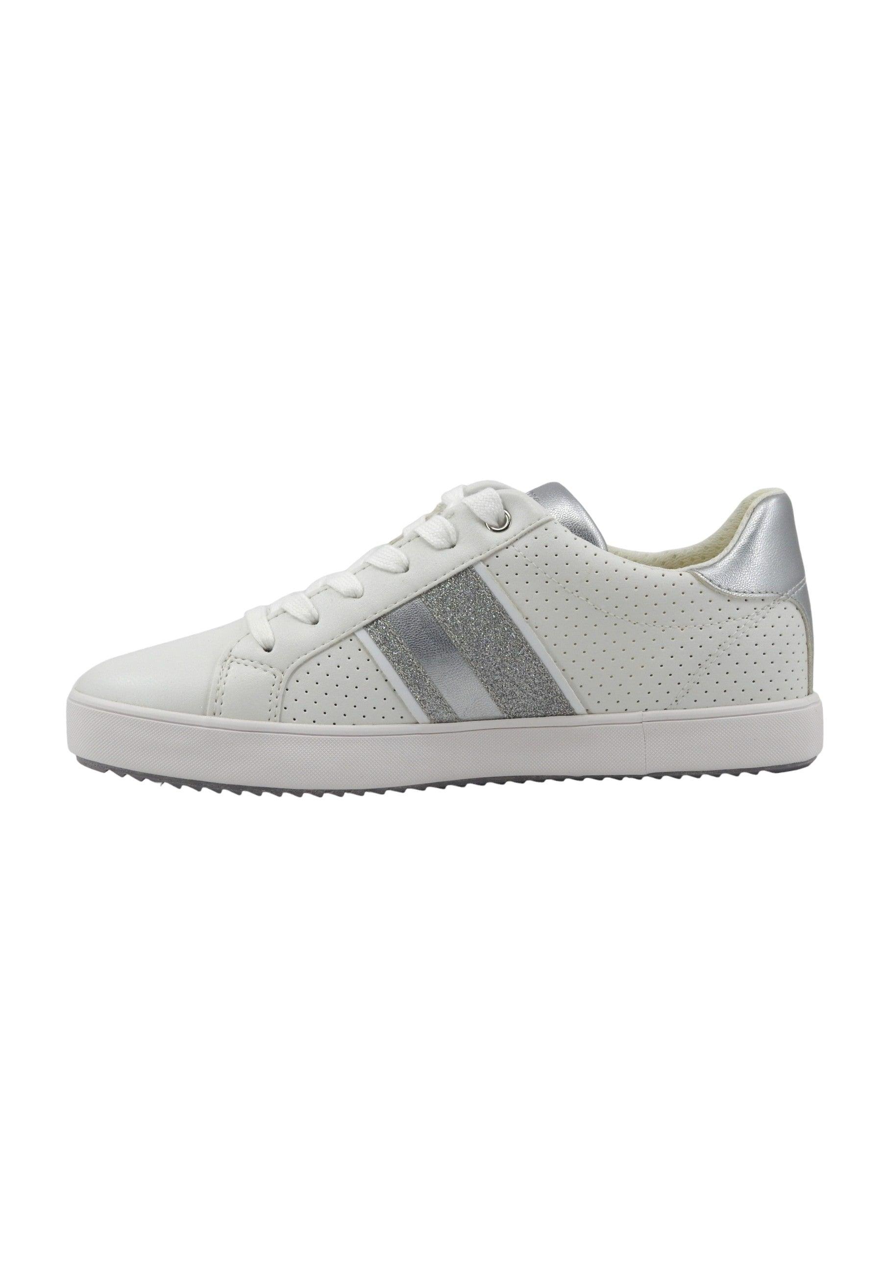 GEOX Blomiee Sneaker Donna White Silver D366HF054AJC0007 - Sandrini Calzature e Abbigliamento