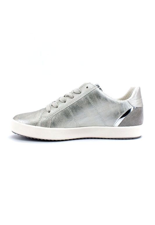 GEOX Blomiie Sneaker Donna Silver Light Grey D356HE0BN22C0898 - Sandrini Calzature e Abbigliamento