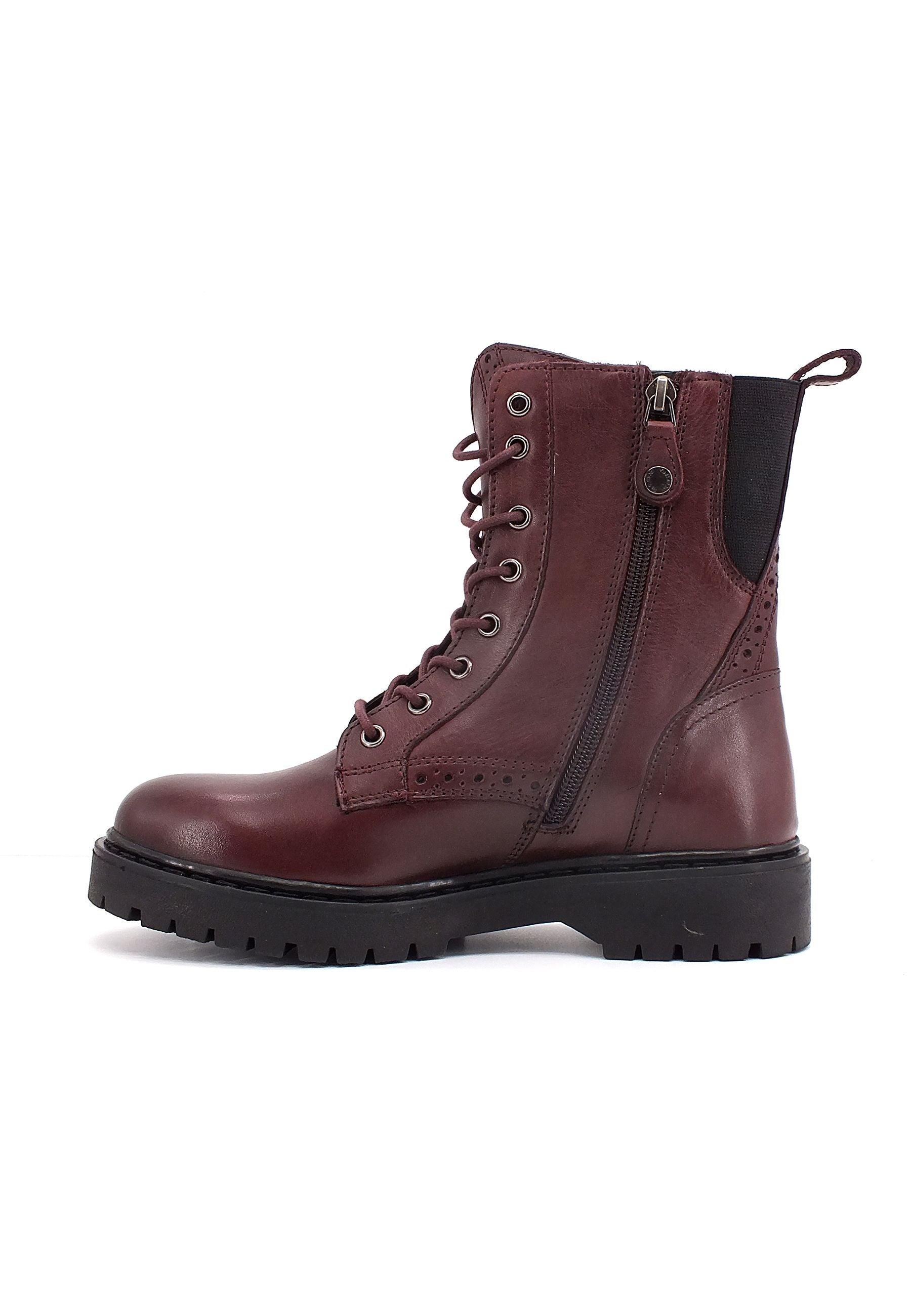 GEOX CDR Stivaletto Anfibio Donna Bordeaux D26QQD00043C7005 - Sandrini Calzature e Abbigliamento