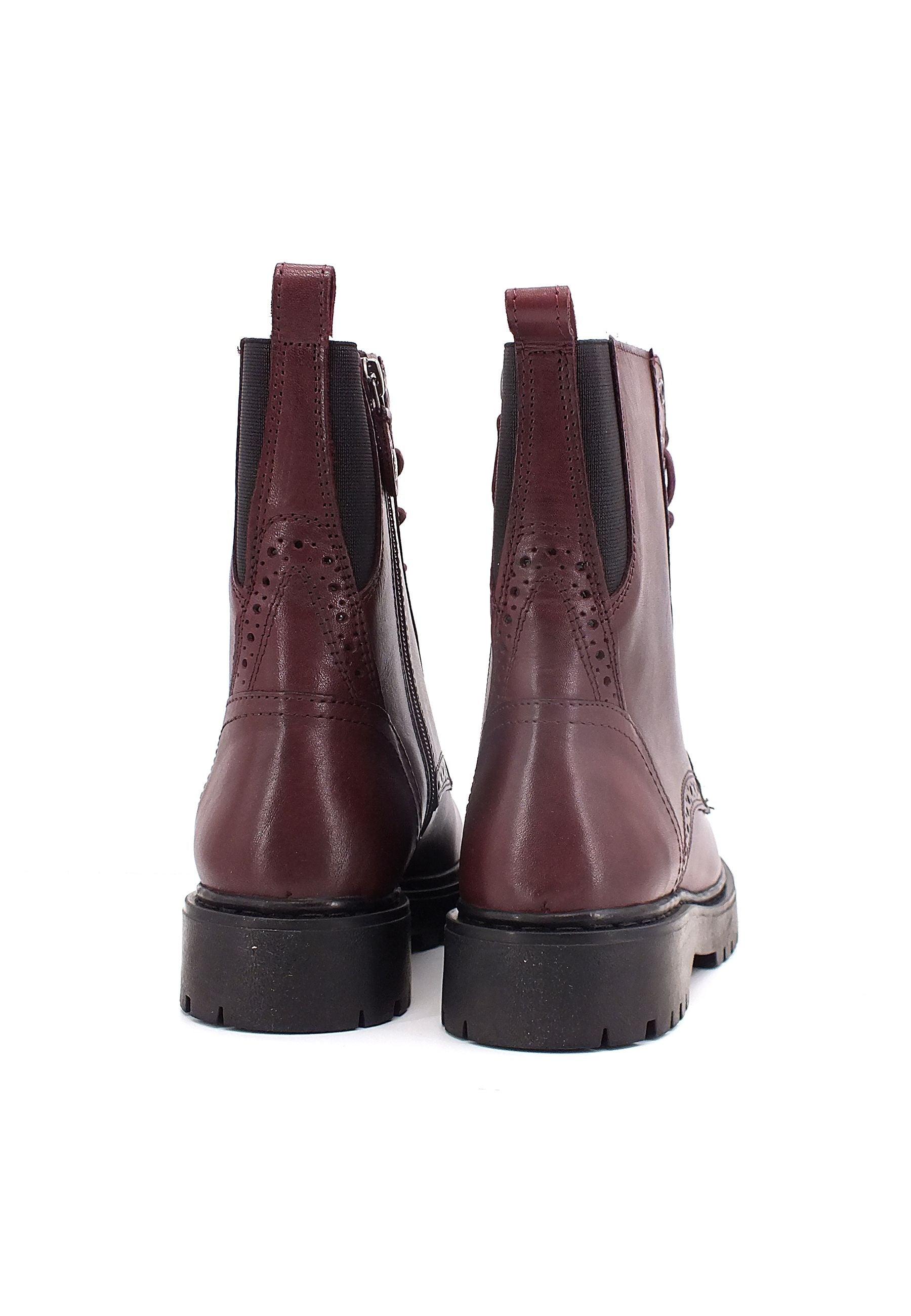 GEOX CDR Stivaletto Anfibio Donna Bordeaux D26QQD00043C7005 - Sandrini Calzature e Abbigliamento